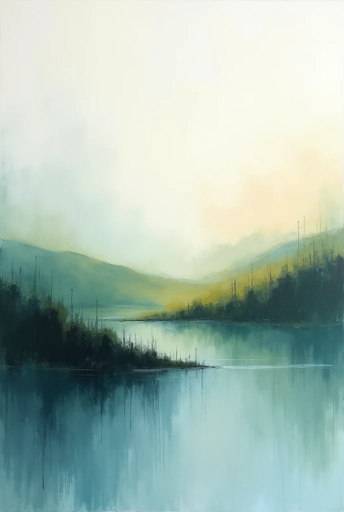 Abstract painting of a landscape