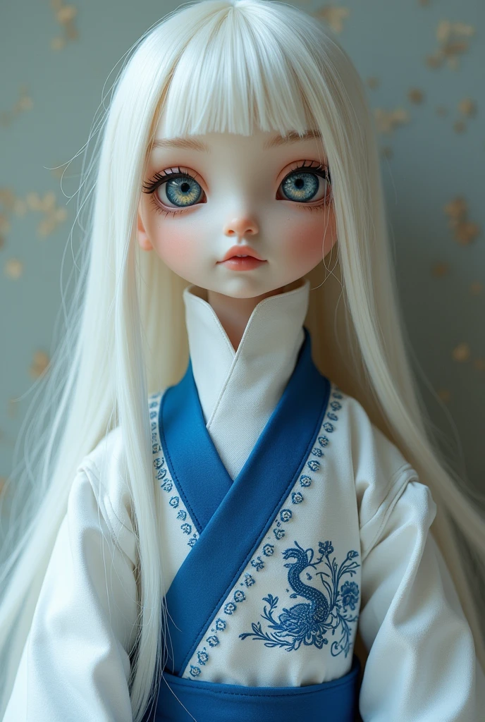 Create a profile picture doll image without profile picture dressed as Santoro Gojo