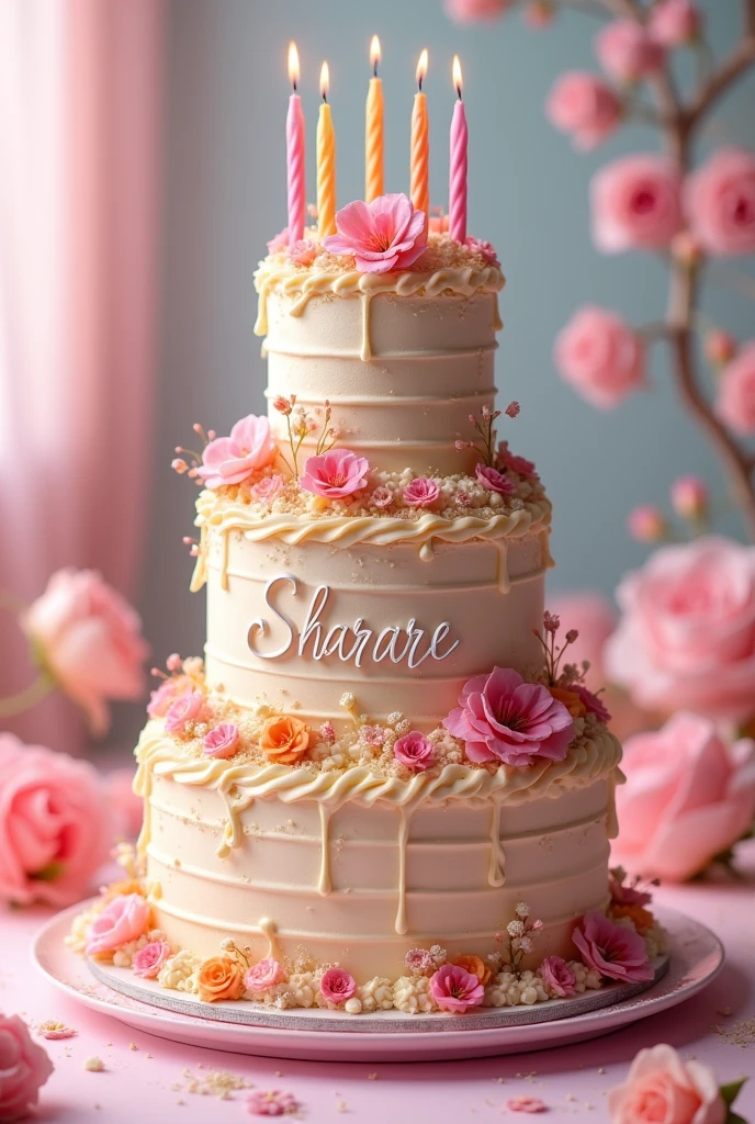 Birthday cake by sharare name on