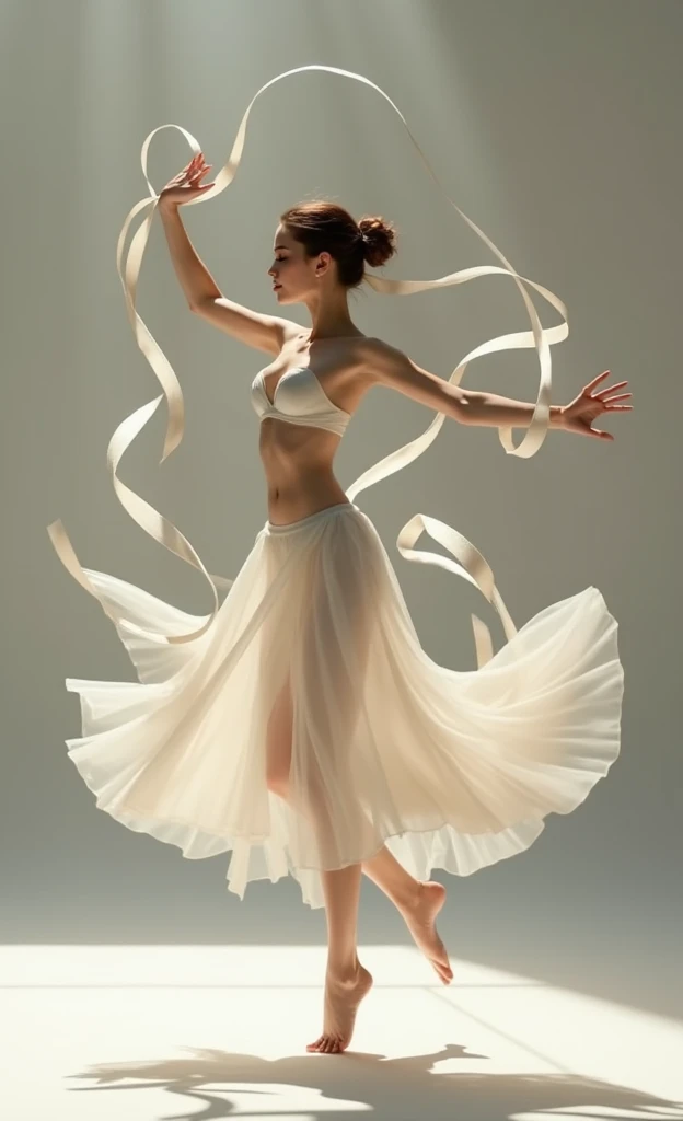 (( Slender beautiful woman)) Chu waist is slender and the palm is light.  ribbon dance. Rhythm Dancer.