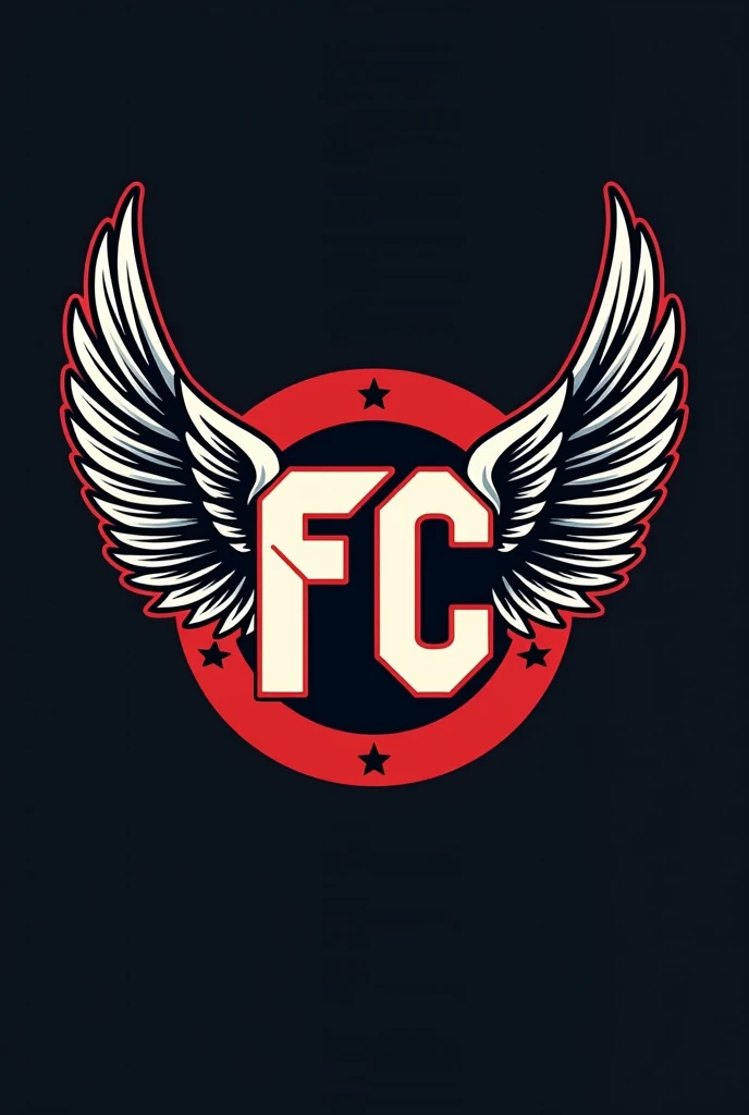 Give me a logo with the letters FC with wings around it and that has urban typography, It's for a t-shirt brand