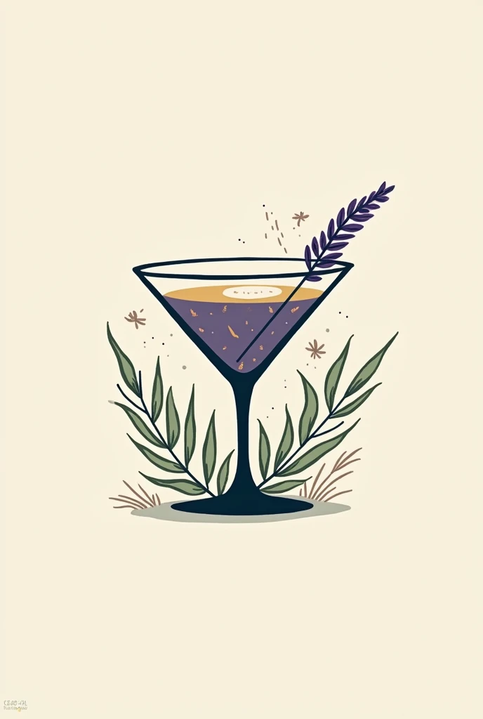 Logo for a signature cocktail featuring lavender and lemongrass for the Iza restaurant