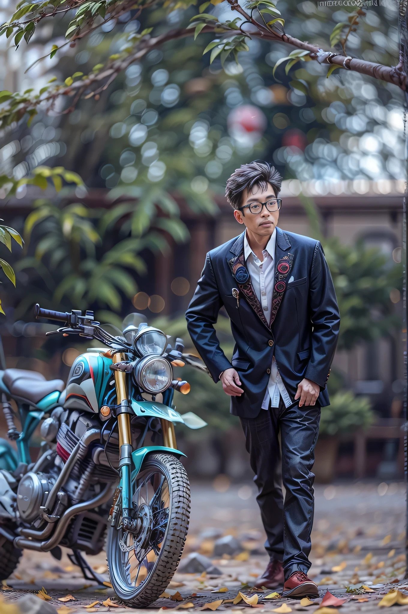 Realistic Bokeh portrait photography background 
