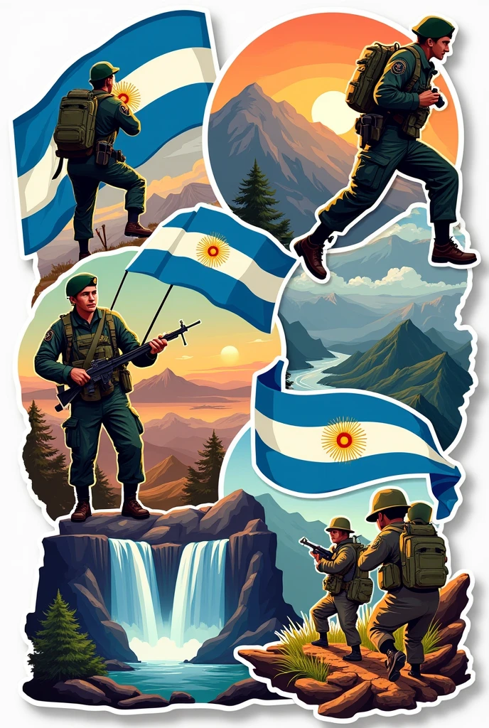 Stickers from Argentina Paratourists of striking and important things in Argentina, that reflect their country there
