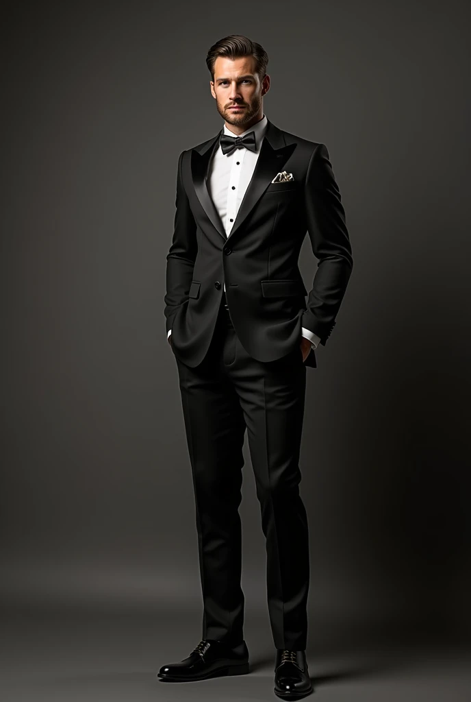 Handsome man in suit, elegant and manly.