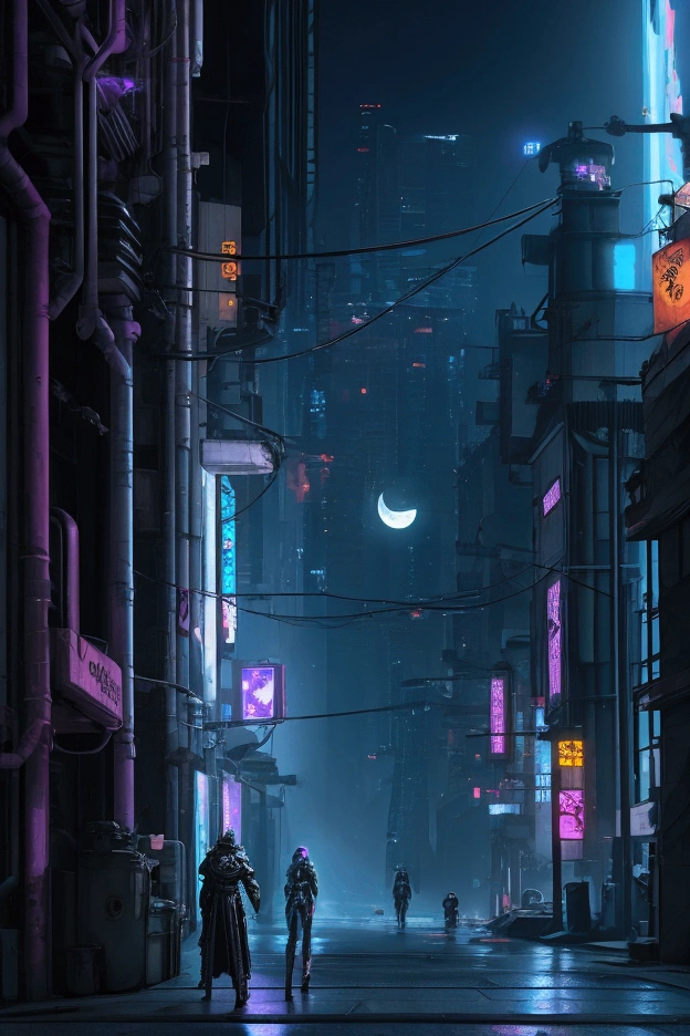 cyberpunk tale about moon