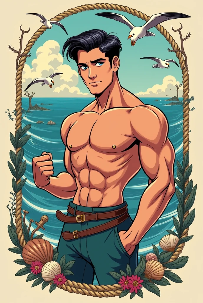 CREATE AN ANIMATED IMAGE FOR A PRINCE ERIC SPORTS SHIRT PRINT 