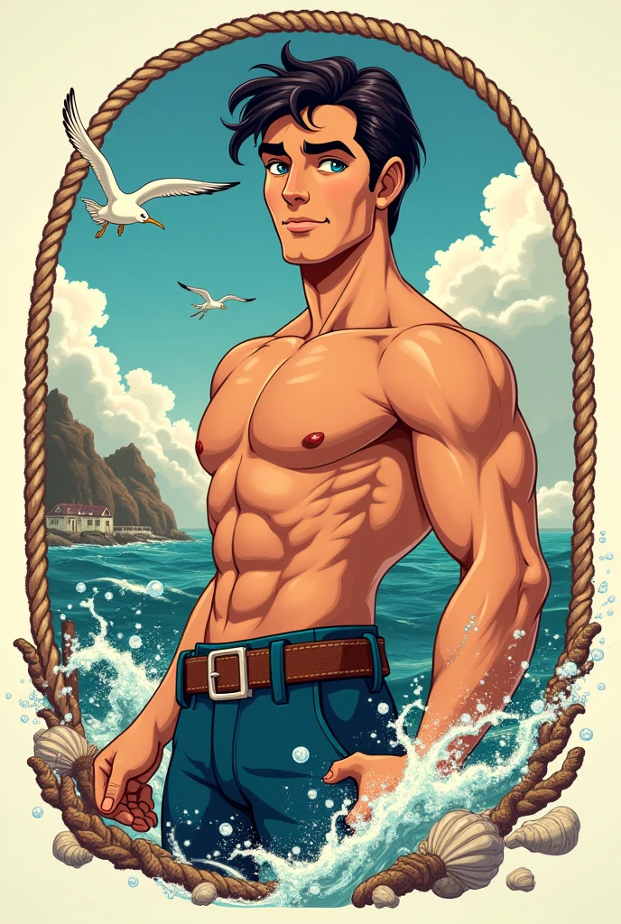 CREATE AN ANIMATED IMAGE FOR A PRINCE ERIC SPORTS SHIRT PRINT