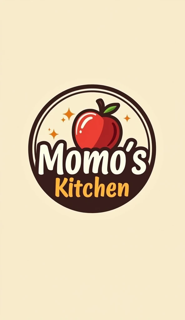 create a food logo which is the name "Momo's Kitchen" 8k qulaity