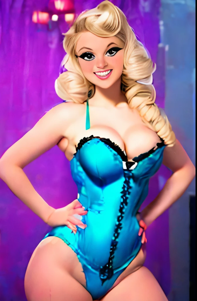 arafed woman in a striped swimsuit posing for a picture, a colorized photo inspired by Bunny Yeager, tumblr, pop art, in retro swimsuit, pinup body, retro pinup model, pinup model, pinup, pinup pose, pinup girl, pinup style, girl pinup, pin up, vintage pin up, pin up girl, pin - up, pin-up