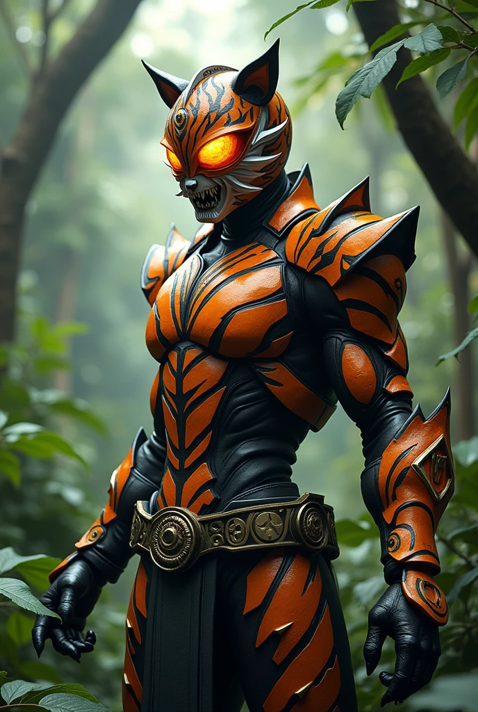 A Tiger reference kamen rider from Bali in Jungle