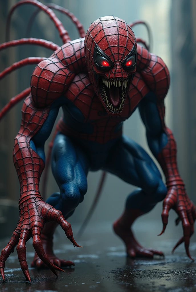 hình ảnh thực tế, quái vật spider man, still wearing his signature red armor