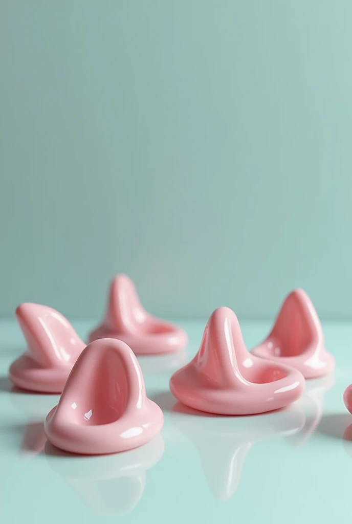 Tongue condoms on a table