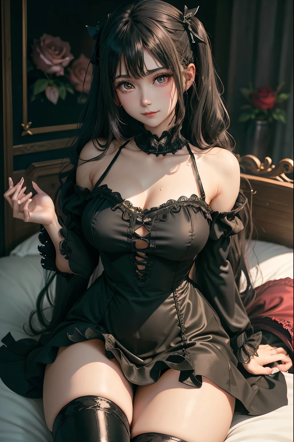 ハードなDark Gothicメイク、Black dark eyeshadow、sad、Good skin radiance、Dark Gothicメイク、Dark smile、palace、The beauty of fragrance、24-years-old、Expressions of intense sexual pleasure、Embarrassed look、Dark Gothic、Highest quality、Expression of sexual pleasure without pain、Drunk face、Purple maid outfit、mysterious、noble、Loving smile、Twin tail hair、Right eye is blue、Left eye is red、Super tempting pose、Platform heel shoes、Heavy makeup、Gothic Clothing、Silver Hair、Long Hair Straight Hair、Cute Gothic Dresses、Beautiful Face、Elegant face、Attractive face、Stained glassの背景、Chest glistening with sweat、The room is dark、goth long dress、Bell Sleeves、Wizard Sleeve、Decadent look、Sexually excited expression、Wet shiny thigh water、Thighs that are wet and shiny with oil、Background of a room full of roses、Sad look、Rose Maiden、The embroidery is pink、The dress has pink embroidery.、Thigh-high socks、Knee-high socks、Gentle expression、Dark black eyeshadow、Stained glassとバラの背景、Thighs are a little thin、Female Duo、Female couple、dark church background、Stained glass、Black metal world、Dark Castle、Dark Room、Slender body、gothic long dress、Victorian dress、Small breasts、The bed is covered with roses、Her thighs are shining with sweat、My body is wet and shiny、There is a lot of glitter on the thighs、I am sweating、My thighs are sticky with sweat.、My thighs are glistening with sweat、My whole body is sweaty and shiny、I sweated a lot.、My thighs are sweaty、My wet thighs are glistening with sweat.、There is a lot of sweat shining all over my body、Slender body、Sit on the bed、Beautiful legs、Outstretched legs、Hands on the bed、Super beautiful straight hair、Straight hair to the ends、Straight Perm Hair、Show off your glamorous thighs、Ass on the bed、Sitting with legs wide apart、Thighs are a little glamorous、facial expressions during masturbation、Transcendent fair skin、
