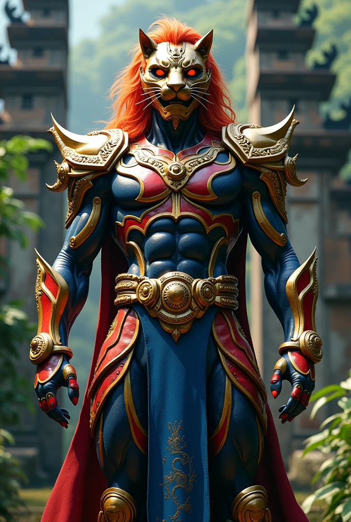 A Hero looks Kamen Rider with Lion reference from Bali