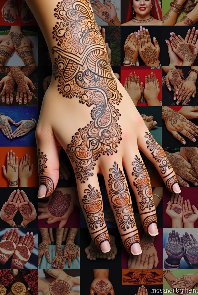 First for create by a poster
Poster title:- Mehendi by hani
Poster background:- Mehendi photos
Address:- C/304, Sanppan residency, S. m.patel.school near, bavla. 
More information:-
Moblie no:-9727343842
Instagram I'd:-Mehendi_by_hani