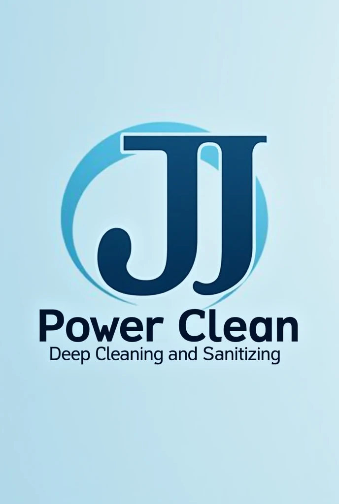 A logo for a cleaning company that says JJ Power Clean Deep Cleaning and Sanitizing
