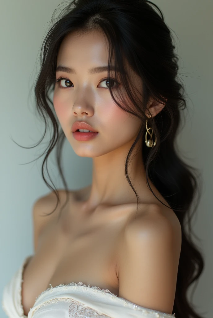 "A picture of a beautiful Myanmar woman, beautful body, full body, body color is wite