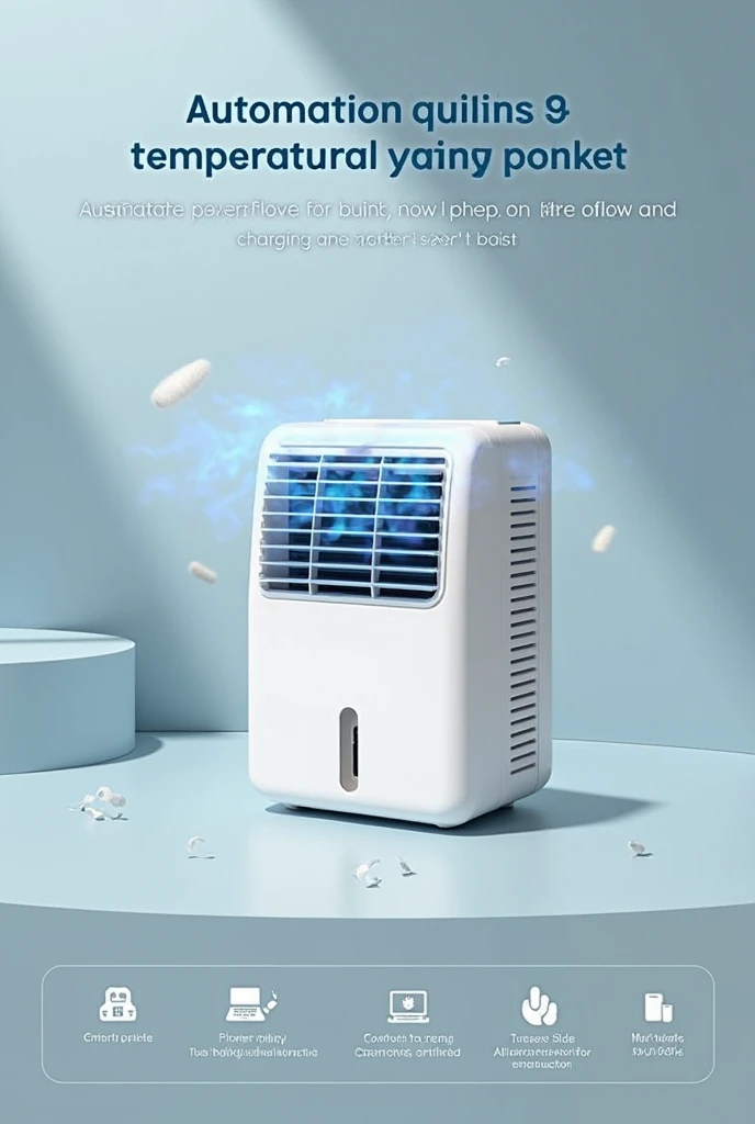 This mini AC is compatible with a wide range of charging options, including power banks, laptops, and car chargers, so you’re never without power.
Automated airflow control: Tailor the cool automatically on the basis of the temperature
Double side airflow.Ultra-Portable Convenience: With its slim, sleek profile, this fan fits in purse or pocket.
