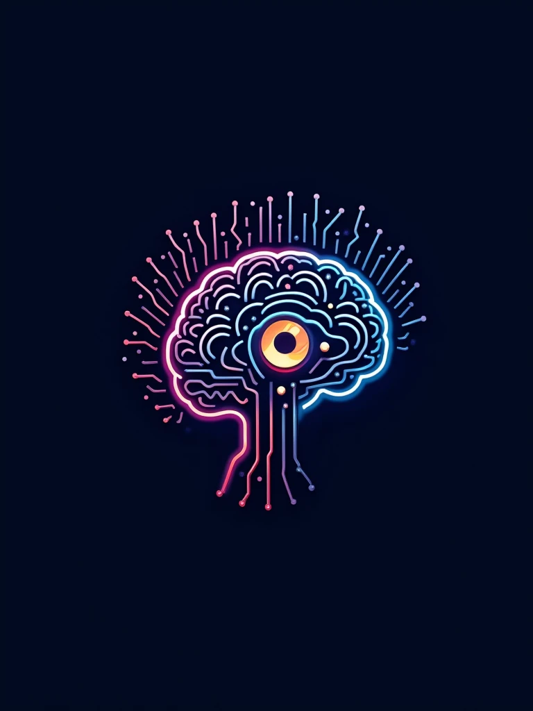 Logo Description:
Design an eye-catching and modern logo that symbolizes the fusion of artificial intelligence and creativity. The logo should be both visually striking and conceptually rich, reflecting the innovative nature of AI-generated art.
Key Elements:
- **Central Icon:** Imagine a stylized AI brain composed of intricate, interconnected nodes, gradually transforming into an artistic eye. The eye should exude a sense of innovation and creativity, with a futuristic design that conveys vision and intelligence.
- **Additional Features:** Incorporate subtle elements like a circuit board pattern that elegantly weaves through the design, either forming part of the brain or as a background motif. This pattern should flow organically, representing the seamless integration of technology and art.
- **Color Scheme:** Use a dynamic gradient of deep blues and purples, with accents of metallic silver and vibrant cyan. These colors should create a modern, tech-savvy feel while also highlighting the creative aspect with softer, artistic hues like pastel pinks or yellows.
- **Typography:** Include sleek, modern text beneath or beside the icon, using a clean, futuristic font. Consider adding subtle effects, like pixelation or gradient shading, to the text to emphasize the digital nature of the art.
- **Style:** Opt for a minimalist yet impactful design with sharp lines and smooth curves. The logo should be versatile, suitable for use as a profile picture, watermark, or standalone branding symbol.
**Objective:** The goal is to create a logo that is not only visually appealing but also conceptually meaningful, instantly conveying the blend of cutting-edge technology and artistic creativity. It should captivate viewers, leaving a lasting impression and clearly representing the innovative spirit of AI-generated art.