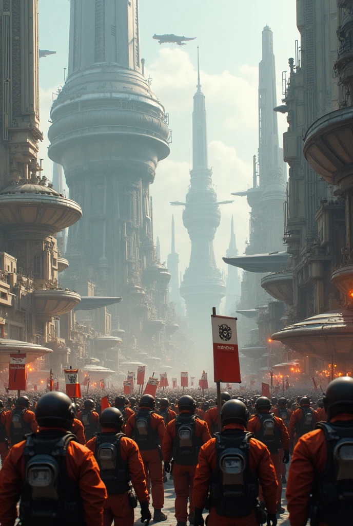 Make one with the following news "Space City workers revolt over low wages "