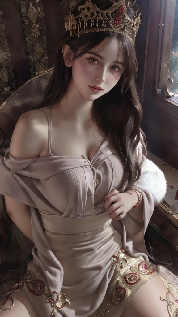 A beautiful and moving woman,Flower Garden,bee,Intoxicated expression,Beautiful and gorgeous clothes at home,Be at one with the environment --auto