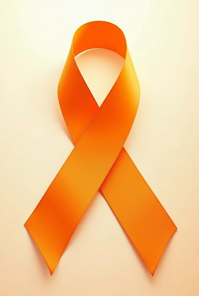 Image for power point presentation cover on skin cancer, with characteristic elements such as the orange ribbon for awareness month