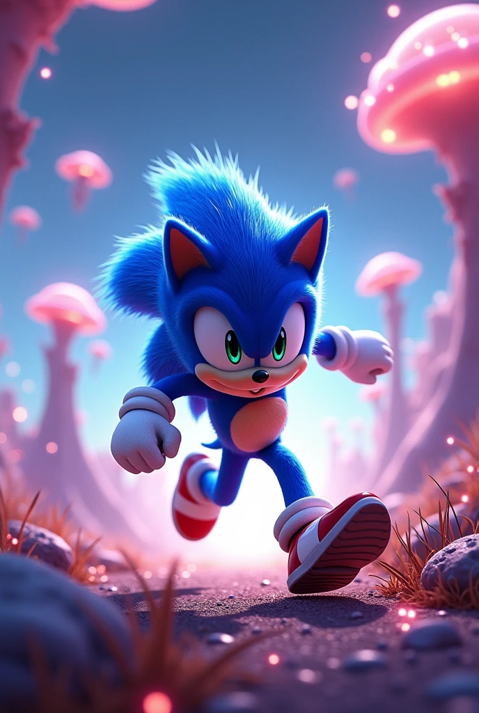 Fond d'écran Sonic the hedgehog in thé wisp planète 