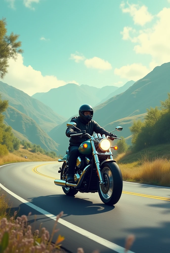 Motorcycle solo chill ride