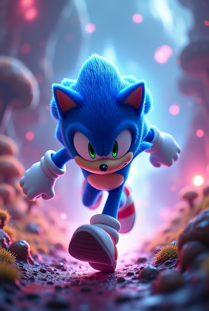 Fond d'écran Sonic the hedgehog in thé wisp planète