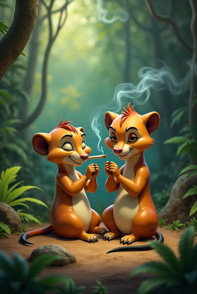 Timao and Pumba smoke weed