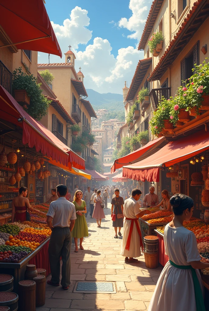 Can you create a backrgound for a market place for my brainstorming