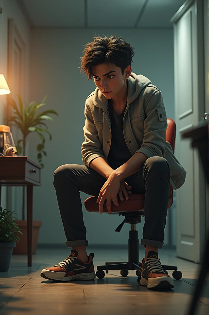 Image of Kesto nervously rising from his seat, filled with curiosity and fear.