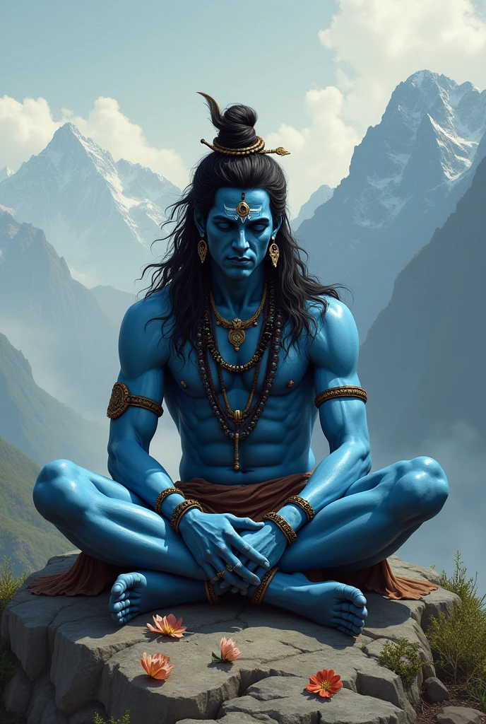 Shiva sad and seeing Parvati