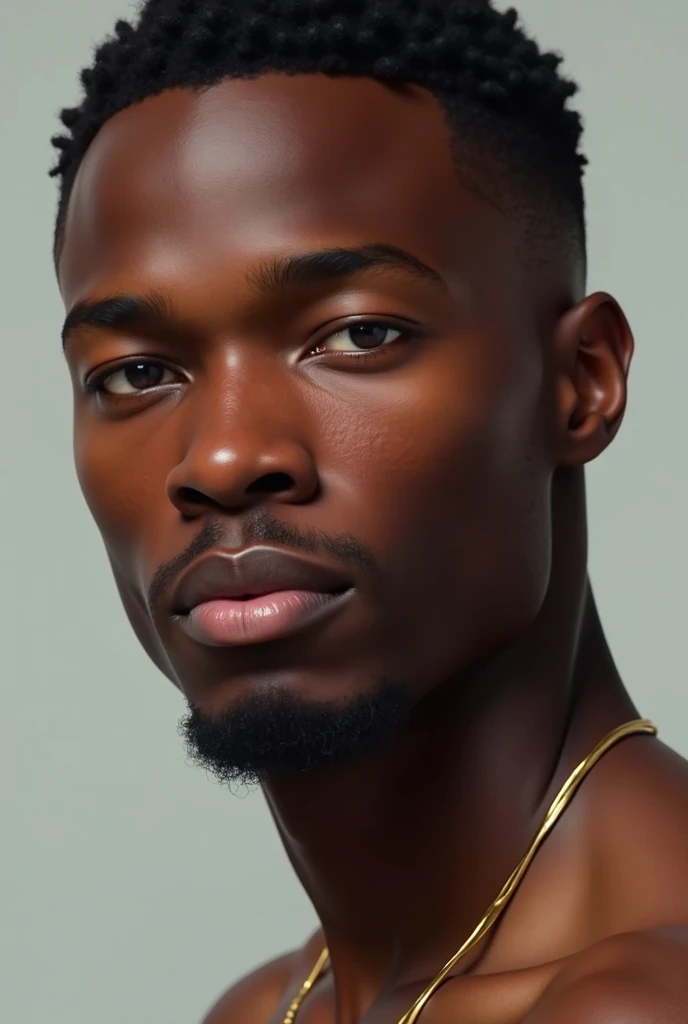 A handsome Beninese with a beautiful face, blue eyes, realistic, Facing the camera