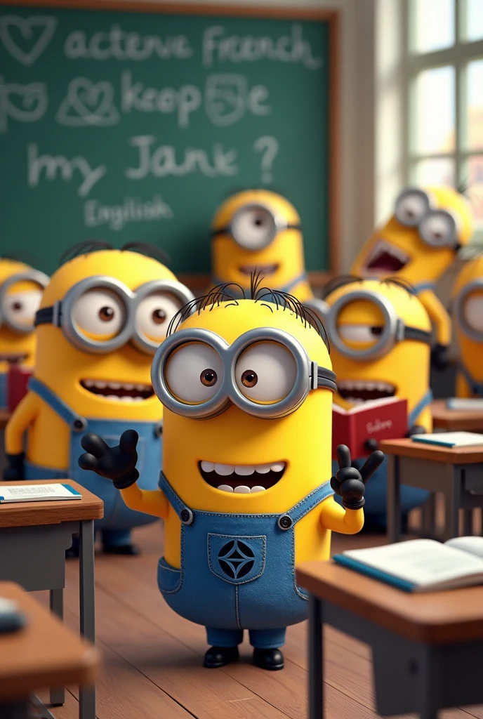 minions in english and french classes

