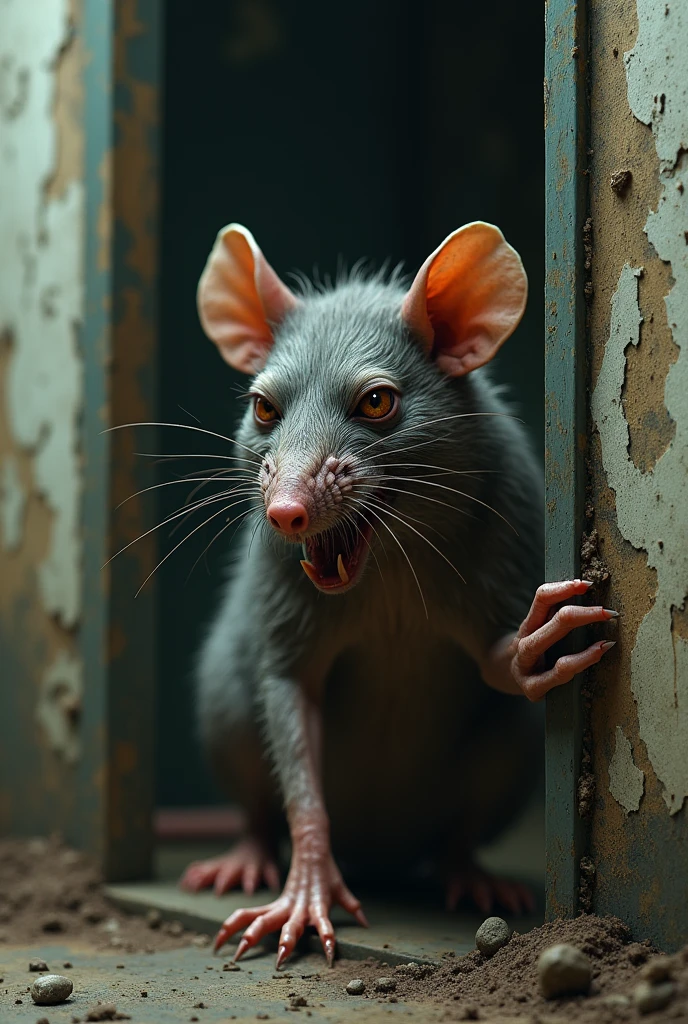 rat settling in some house a little uglier more realistic rat ugliest ugliest rat with a face that will catch a disease