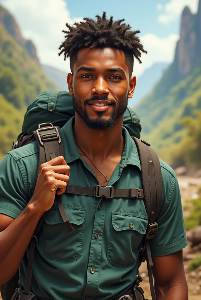 naughty man, 29-years-old, good physical shape, white and black ancestry, lightbrown eyes, height 1,81 metro, Peso 85kg, short curly hair, short beard, dental professional, loves animals and adventure