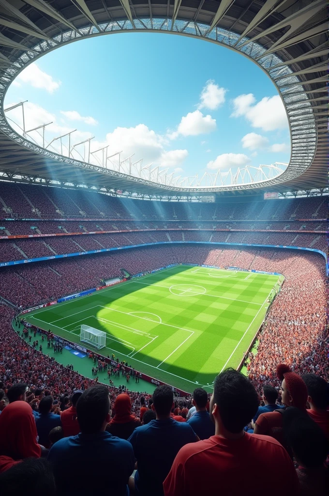 realistic football stadium