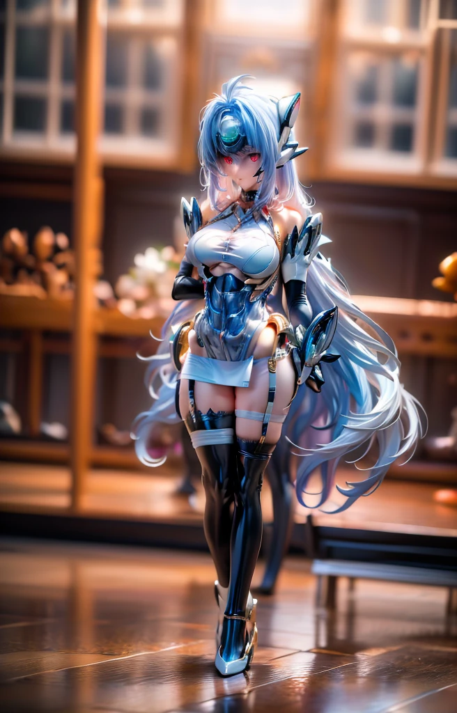 (masterpiece:1.2, Highest quality), (Realistic, photoRealistic:1.4), Beautiful illustrations, (Natural Side Lighting, Cinema Lighting), Looking at the audience, Upper Body, (Front view), 1 girl, Perfect Face, Symmetrical cute face, Glowing Skin, Baby Face, Long eyelashes, (Large Breasts), (Wide Hips),Beautiful Hair, Beautiful Face, Beautiful and beautiful eyes, Beautiful body, Beautiful breasts, Beautiful thighs, Beautiful legs, Beautiful fingers,(Beautiful views),(Cute Smile:1.2, Superior),Knee socks,Layered skirt,(Clothing Belt:1.5),((Sexy Bondage Cosplay:1.5)),Bikini Tops