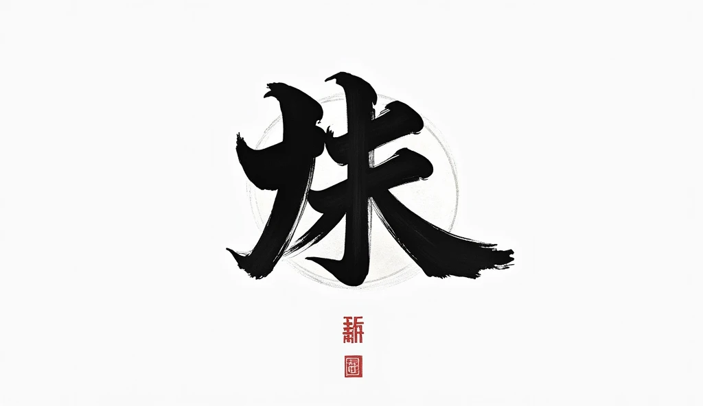 The character for soul written in calligraphy。