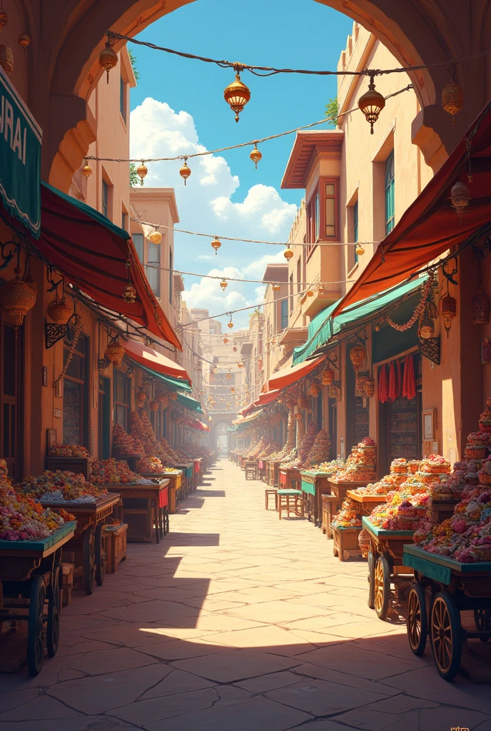 I want a background of market place withou human in it,for a poster