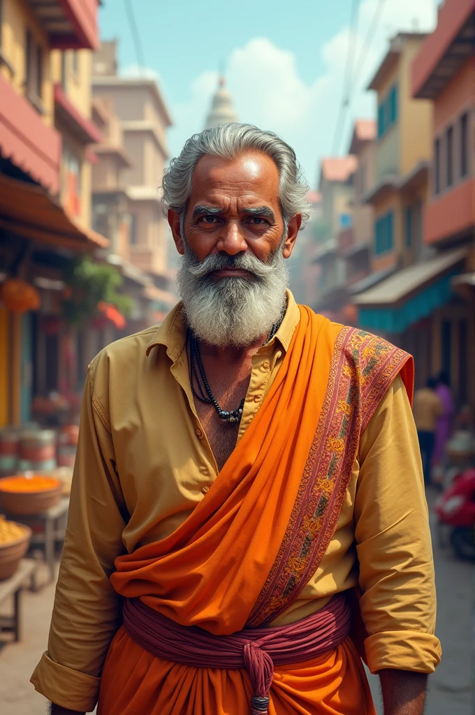 Indian man in Indian city