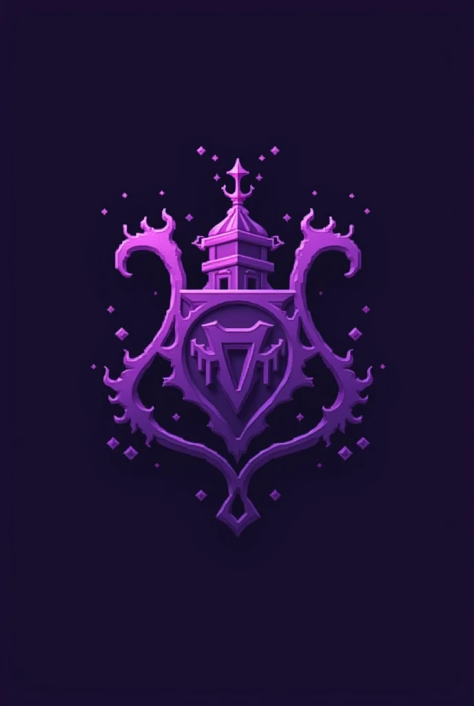 Crie uma logo com nome hogwarts craft e sumblimar para HC cor principal roxo tema MINECRAFT 