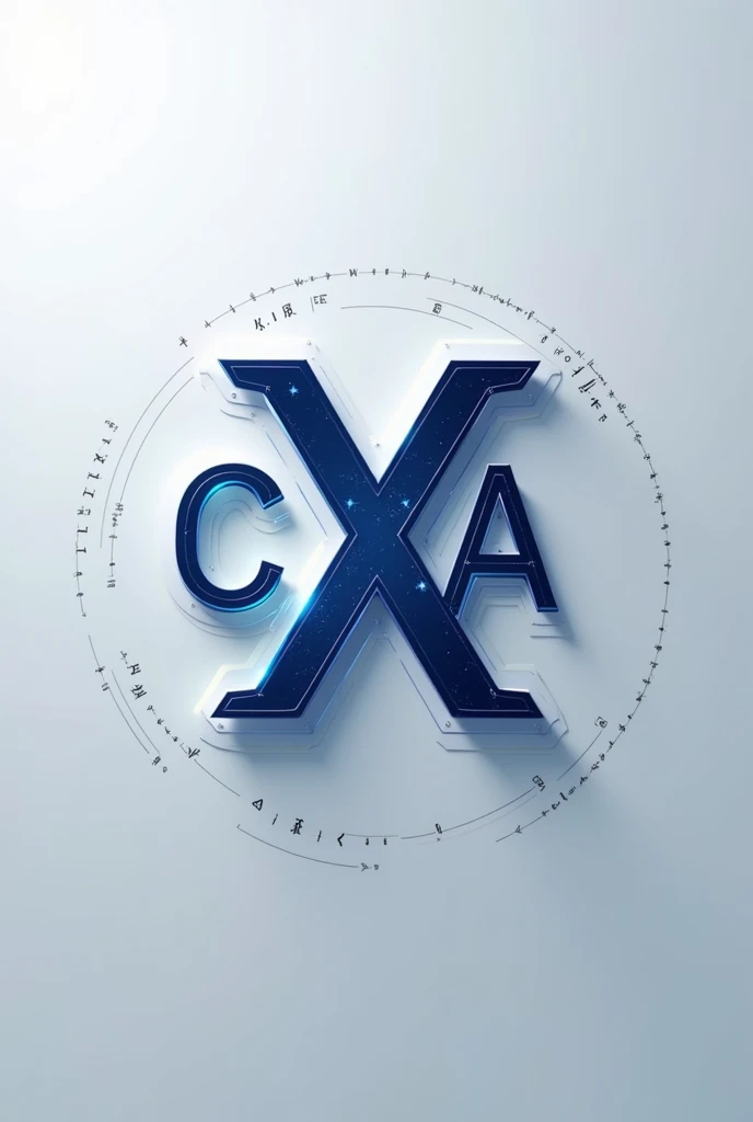 Monogram with letters CXA on web development and programming