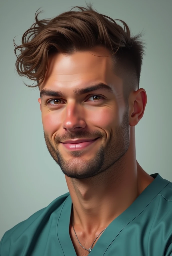 naughty man, 29-years-old, good physical shape, white ancestry, lightbrown eyes, height 1,81 metro, Peso 85kg, short hair, short beard, dental professional