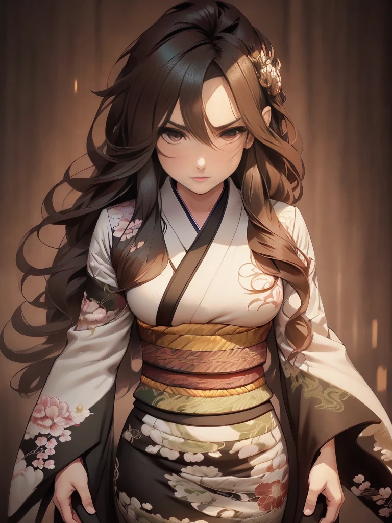 (Caucasian woman, female, dark brown hair, pale skin, brown eyes, solo portrait, natural breasts) green kimono, long flowing kimono, green clothing, dragon print kimono, smiling, standing inside, good lighting, daytime, ( inside of a castle, medieval setting, stone walls), ((masterpiece, best quality)), art by greg rutkowski,  (detailed Bonifasko lighting), (detailed face), (detailed skin), BREAK, (( flowing hair)), ((facing viewer)), (cinematic lighting), ((detailed background)), ((portrait view, face focus)), ((face focus)), (half body shadow), [backlighting], [crepuscular ray], [detailed ambient light], [gray natural lighting], [ambient light on the belly], [sharp focus], (questionable content), (shaded), ((masterpiece)), Commission for High Res,Sakimichan beautiful, masterpiece, natural breasts, medium breasts, best quality, detailed image, bright colors, detailed face, perfect lighting, perfect shadows, perfect eyes, girl focus, brown eyes, flawless face, face focus, gaze at the viewer, half-closed eyes, 1girl, solo, full body, (masterpiece:1.21), (best quality:1.2), (illustration:1.2), (cinematic lighting:1.3), detailed skin, balanced coloring, global illumination, ray tracing, good lighting, ((brown hair, green kimono, dragon print on kimono))