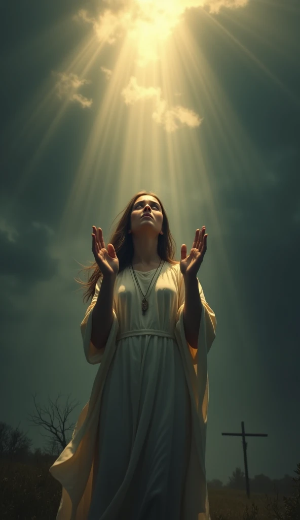 Woman being protected from danger by the power of God 