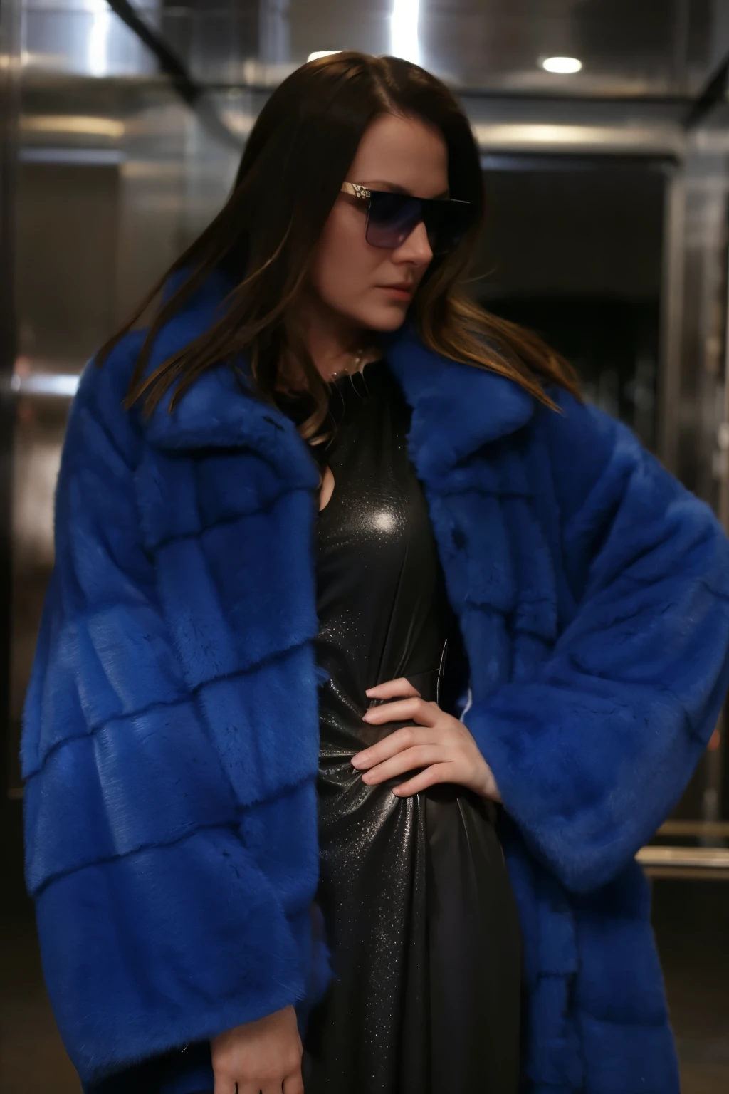 black dress, fitting dress, floor-length dress, black dress under a fur coat, elegant dress,  женское платье, скромное платье под курткой