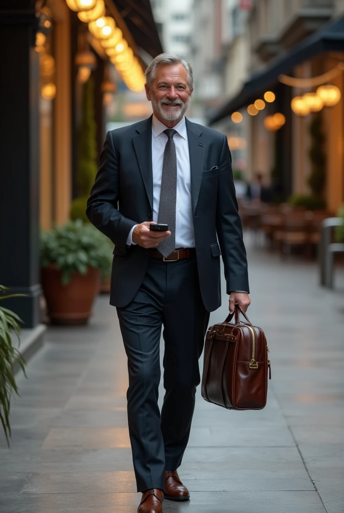 A man has money
